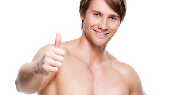 Man with thumbs up