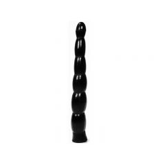 All Black - 12 inch Ribbed Dildo