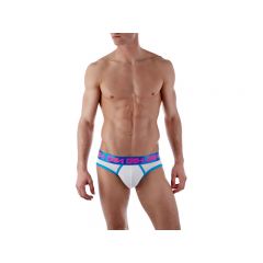 Garcon Model Raleigh Brief - White & Blue