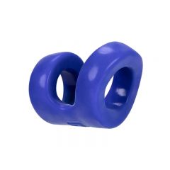 Hunkyjunk Connect Cock and Ball Tugger Cock Ring - Cobalt Blue - Overview