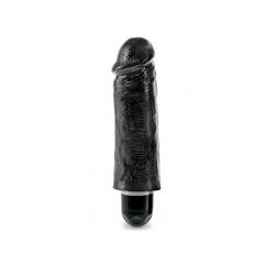 King Cock Realistic Stiffy Vibrator - 5 inch - Black