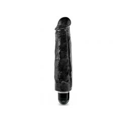 King Cock Realistic Stiffy Vibrator - 7 inch - Black