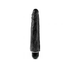 King Cock Realistic Stiffy Vibrator - 9 inch - Black