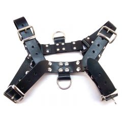 Leather O.T H-Front Harness - Black - Large