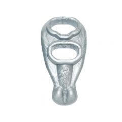 OXBALLS Trough Cock/Ball Separator Teardrop Cock Ring (Silver)