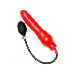 Stretch No.4 Solid Inflatable Dildo - Red