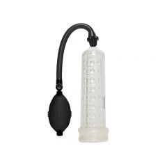 Toy Joy Power Massage Penis Pump (Black-Clear)