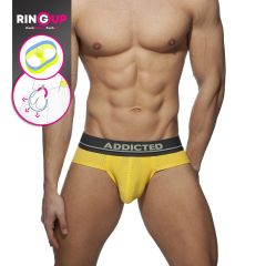 ADDICTED Cockring Mesh Brief - Yellow 