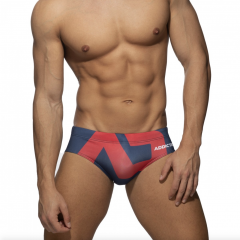 Addicted Extra - Large Logo Swim Brief - Navy