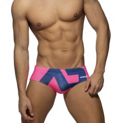 ADDICTED Extra- Large Logo Swim Brief - Fuchsia