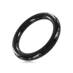 Black Line Stainless Steel Cock Ring Black - 50mm