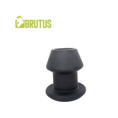 BRUTUS Gobbler Silicone Tunnel Butt Plug Small - Black 