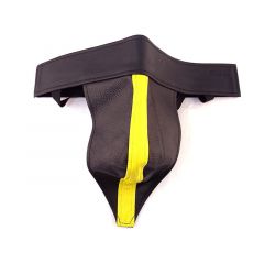 Leather Jock with Coloured Strip - Yellow
