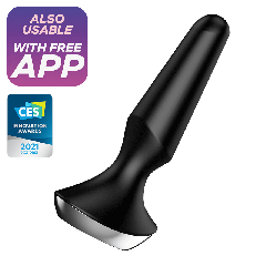 SATISFYER App Enabled Plug-ilicious 2 - Vibrating Butt Plug - Black