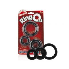 Screaming O Ringo 3 Piece Cock Ring Set - Black