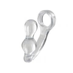 Toy Joy Manpower Cock Ring & Butt Plug - Clear