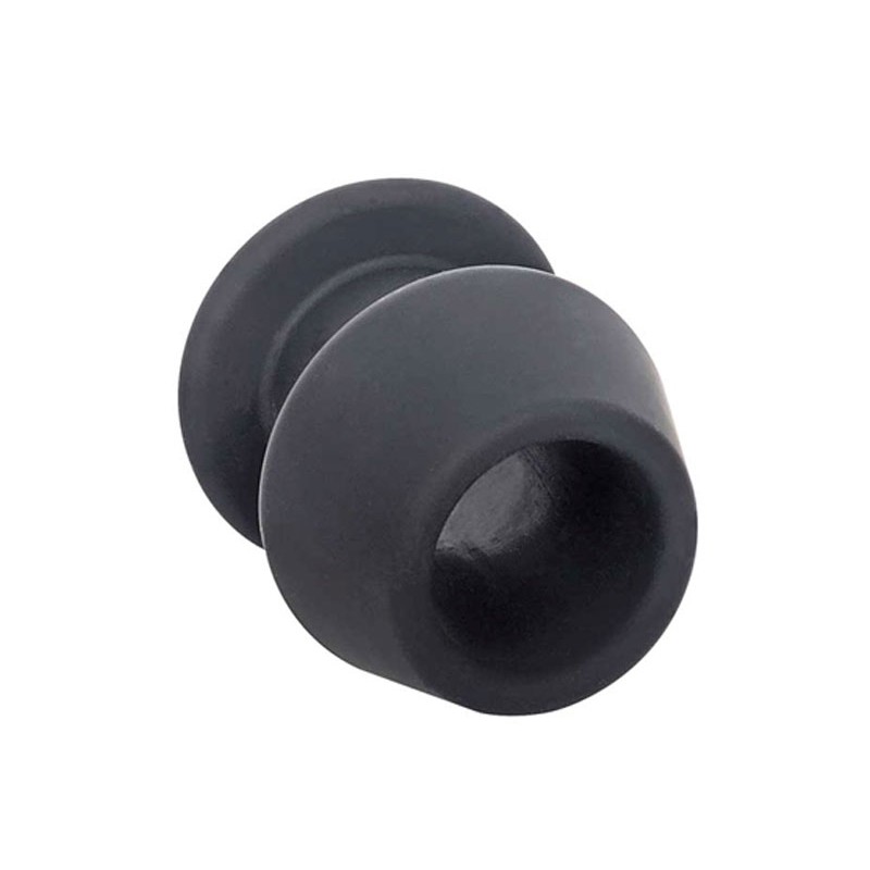 BRUTUS Gobbler Silicone Tunnel Butt Plug Medium Black Bent Ltd